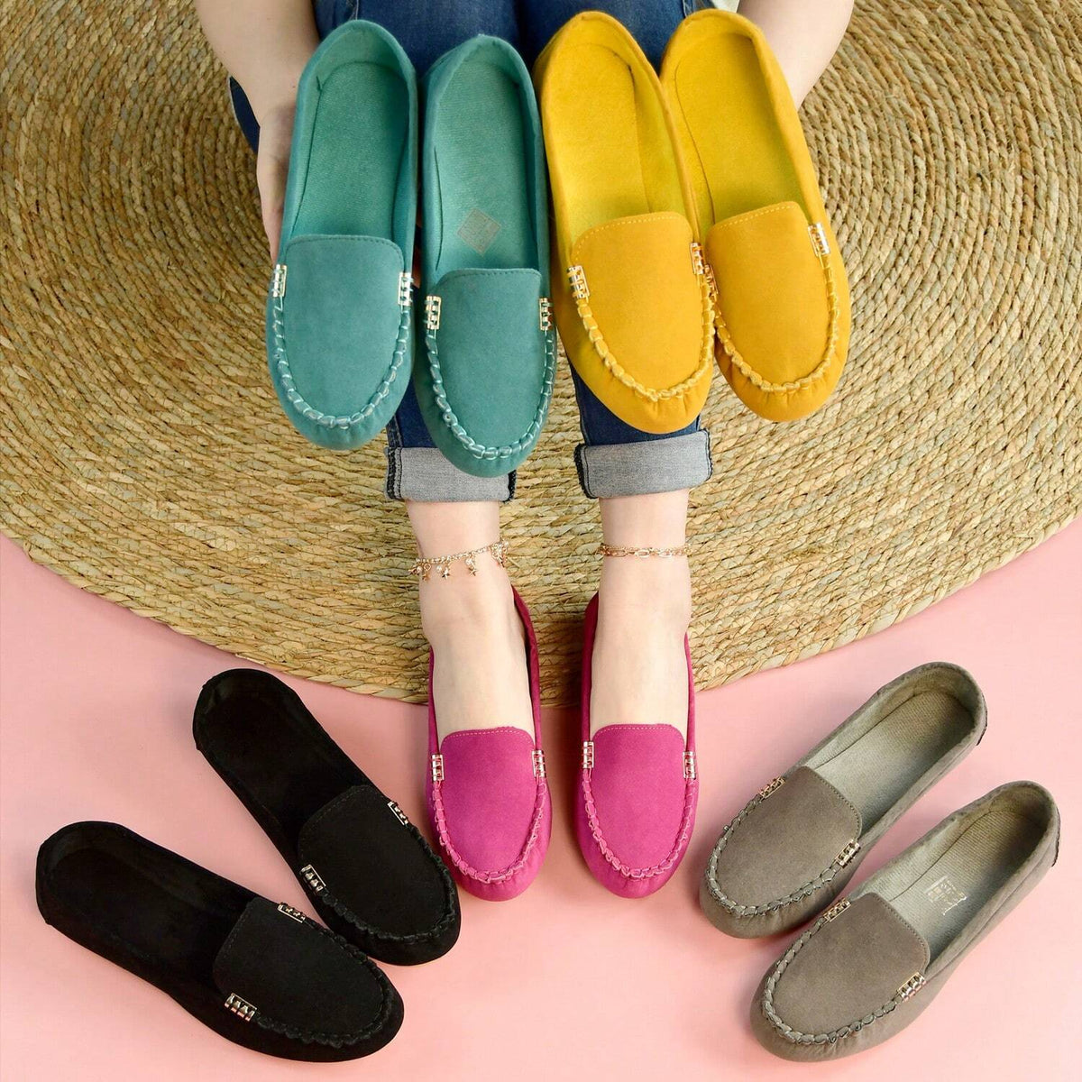 Mocassins plats souples et confortables pour femme