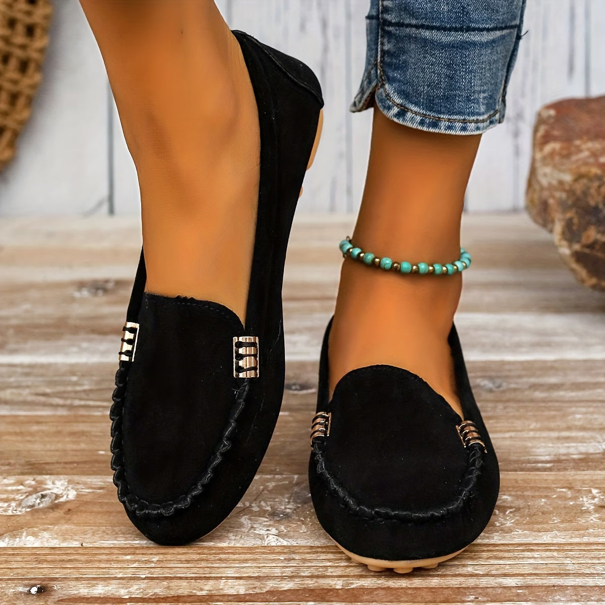 Mocassins plats souples et confortables pour femme