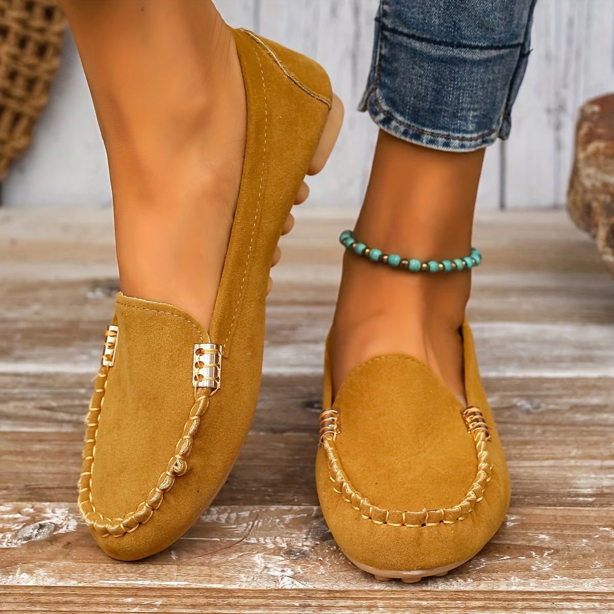 Mocassins plats souples et confortables pour femme