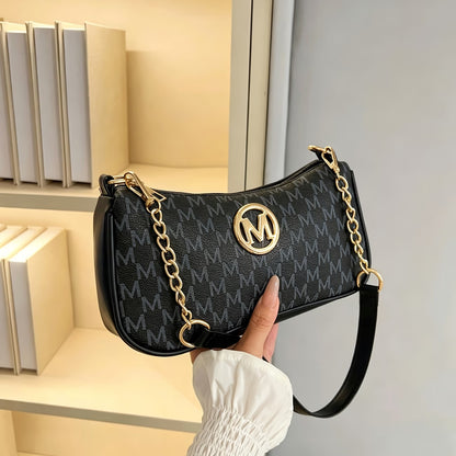 Sac vintage imprimé à bandoulière chaîne