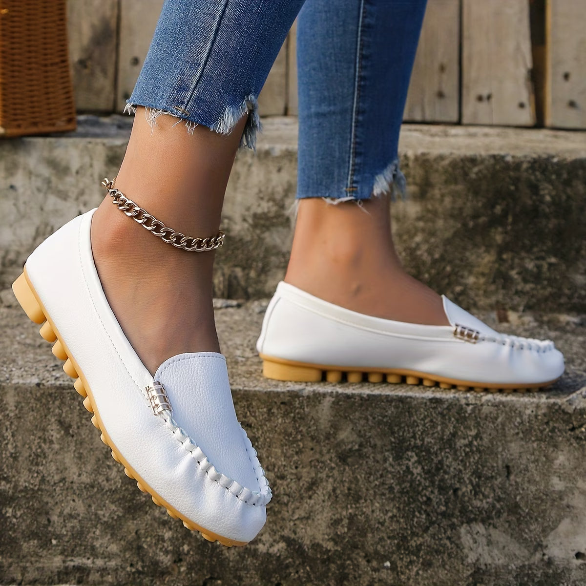 Mocassins plats souples et confortables pour femme