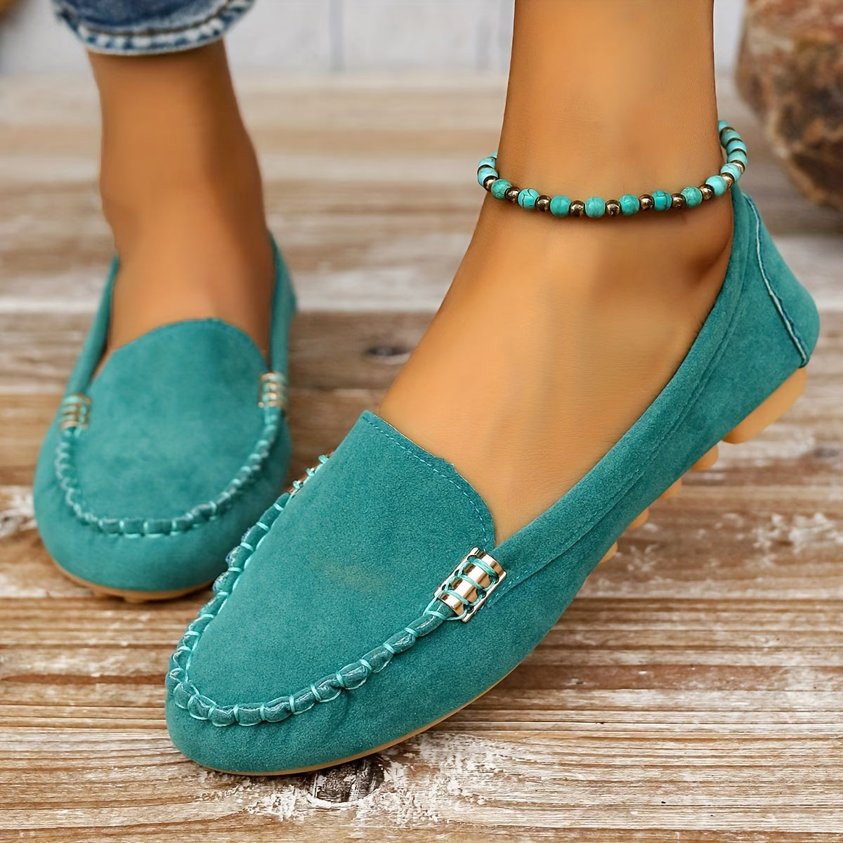 Mocassins plats souples et confortables pour femme