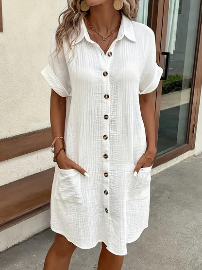 Robe Chemise Fluide à Boutons