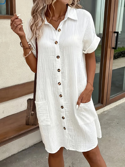 Robe Chemise Fluide à Boutons