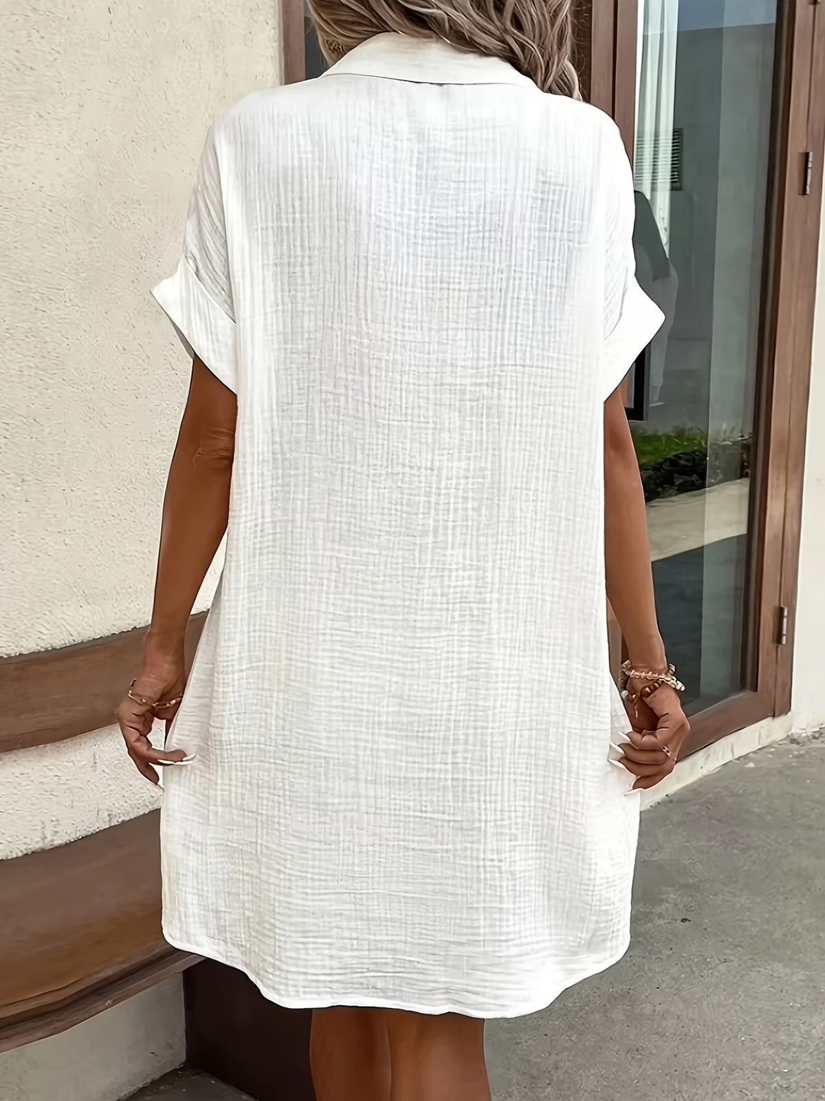Robe Chemise Fluide à Boutons