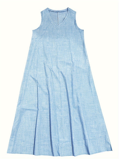 Robe Longue Fluide à Col V