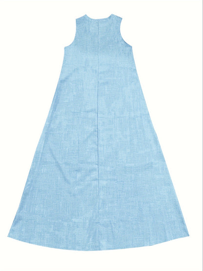 Robe Longue Fluide à Col V