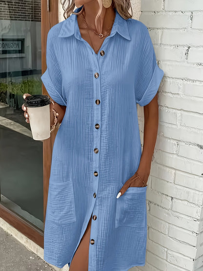 Robe Chemise Fluide à Boutons