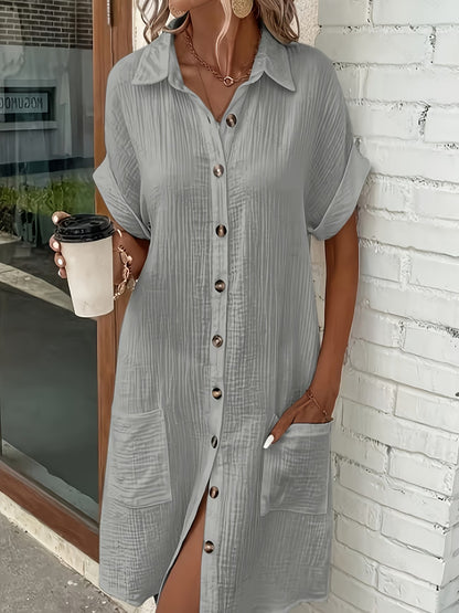 Robe Chemise Fluide à Boutons