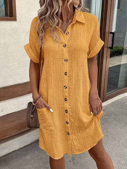 Robe Chemise Fluide à Boutons