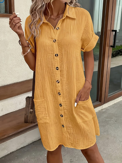 Robe Chemise Fluide à Boutons