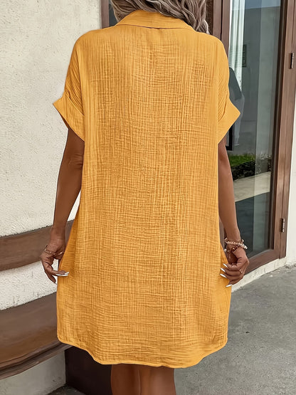 Robe Chemise Fluide à Boutons