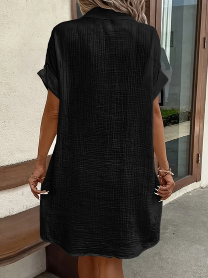 Robe Chemise Fluide à Boutons