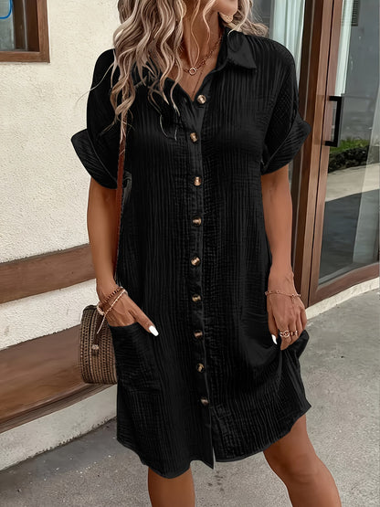 Robe Chemise Fluide à Boutons