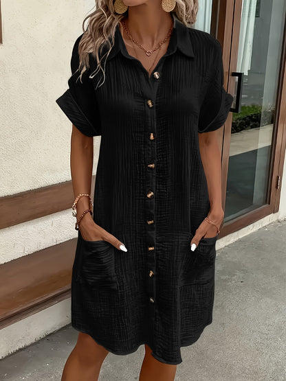 Robe Chemise Fluide à Boutons