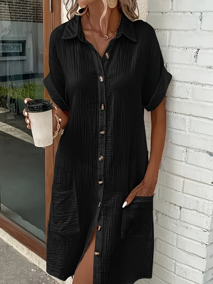 Robe Chemise Fluide à Boutons