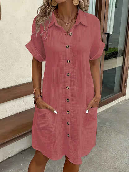 Robe Chemise Fluide à Boutons