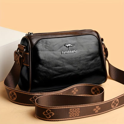 Sac bandoulière vintage effet cuir ciré