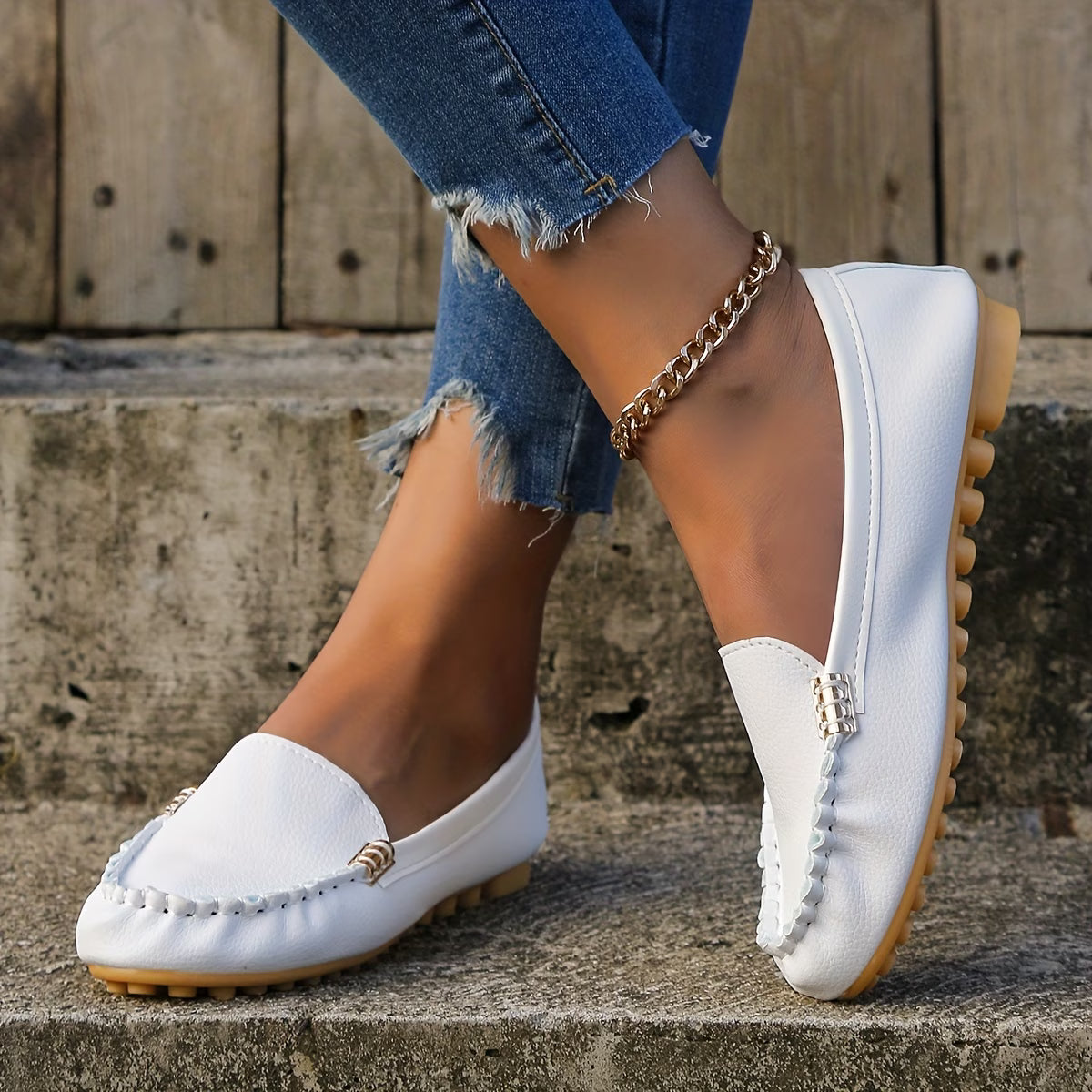 Mocassins plats souples et confortables pour femme