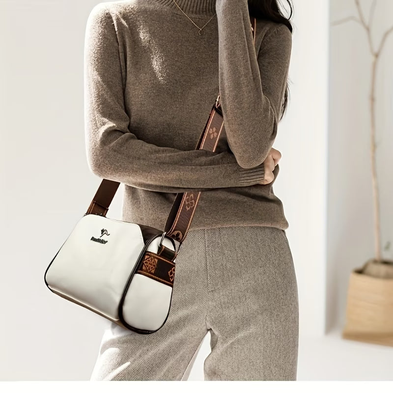 Sac bandoulière vintage effet cuir ciré